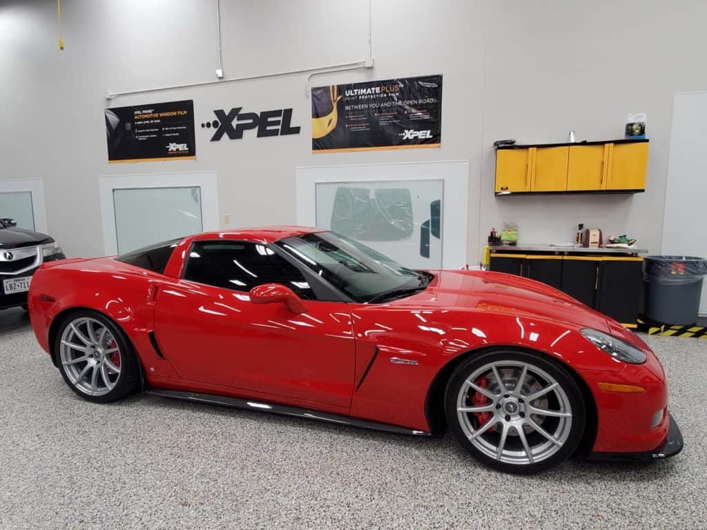 Corvette ZR1 and Z06 xpel ultimate plus paint protection clear bra