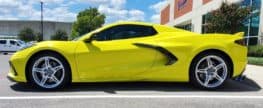accelerate yellow corvette c8 full front ultimate plus ppf with fusion plus ceramic coating