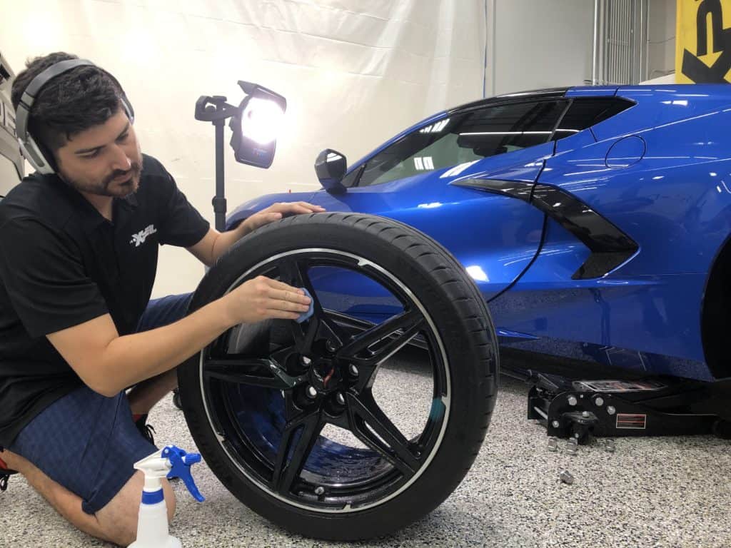 elkhart blue 2021 Corvette C8 Ultimate plus full front paint protection and fusion ceramic coating