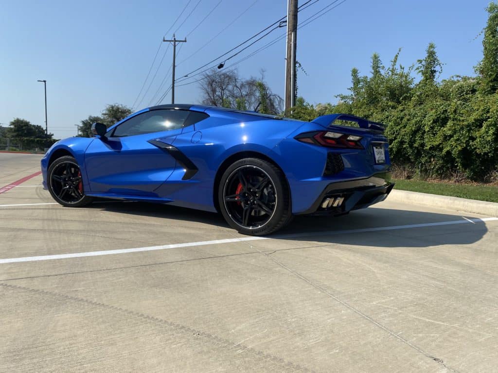 elkhart blue 2021 Corvette C8 Ultimate plus full front paint protection and fusion ceramic coating